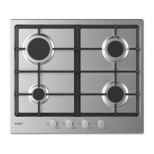 Hob, Gas, 4 zones, Stainless Steel, Inox plate